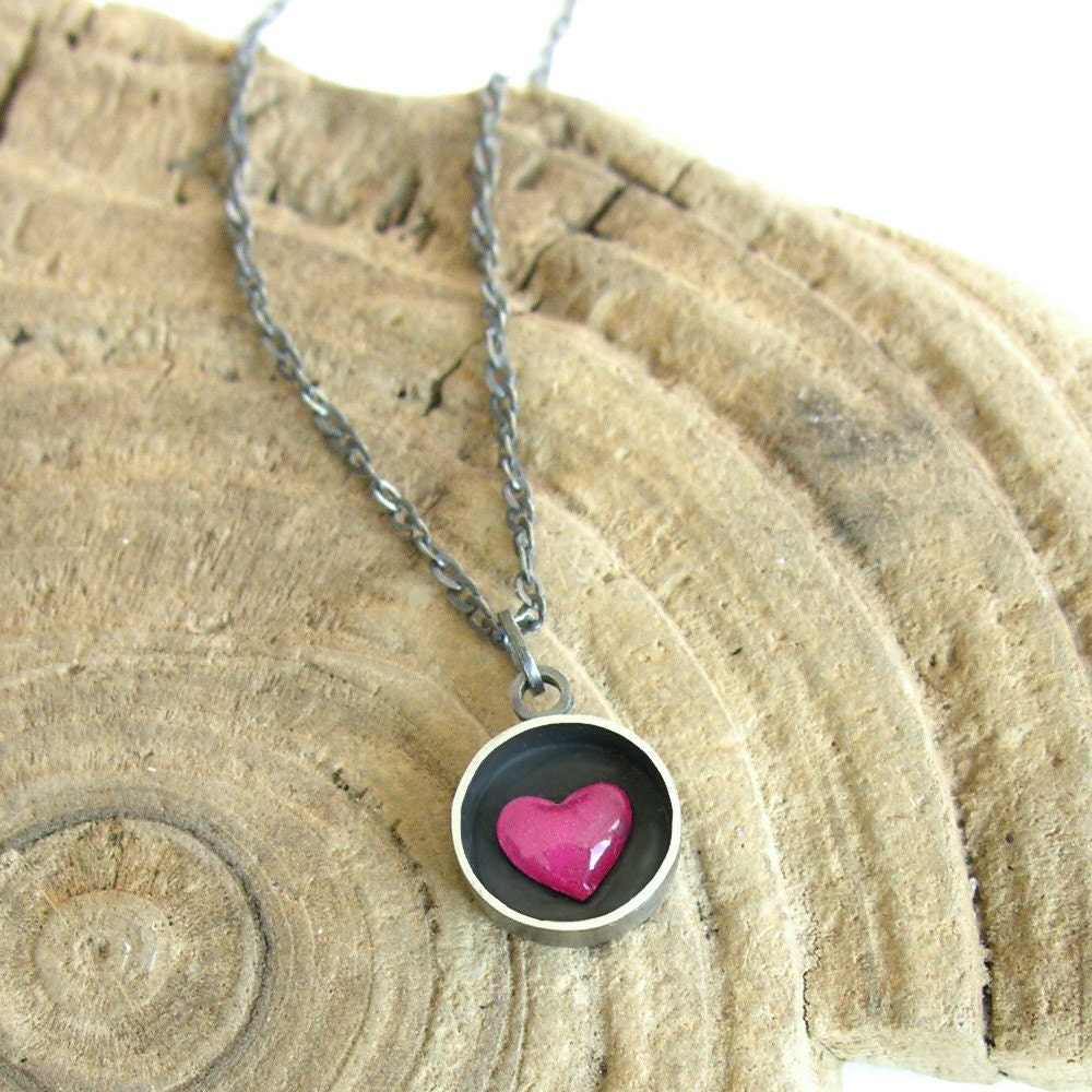 HEART BOX - sterling silver necklace