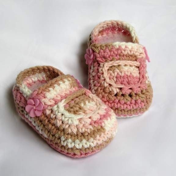 Pattern Crochet Booties Baby Neapolitan pdf