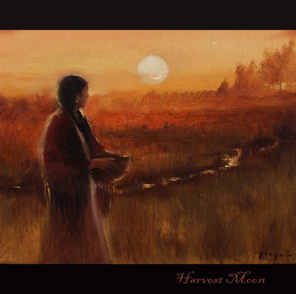 Harvest Moon Original 11x14 Oil on Canvas