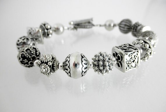 bali silver beads. I adore using Bali silver