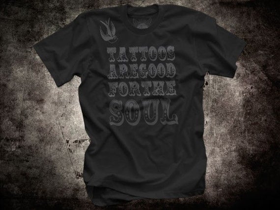 Soul Tattoo Guy's Size Large T-Shirt. From LegionnaireArmy