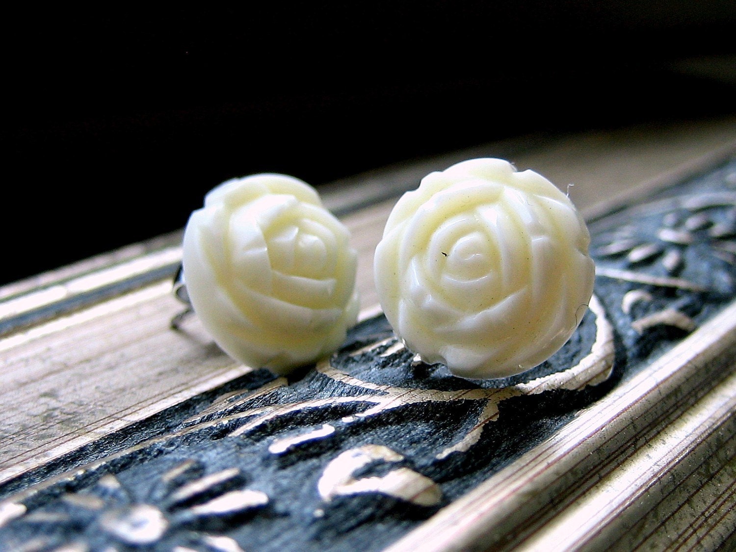 Ivory Rose Earrings