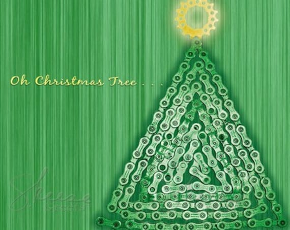 Christmas Tree - 10 Card Bicycle Chain Boxed Set 