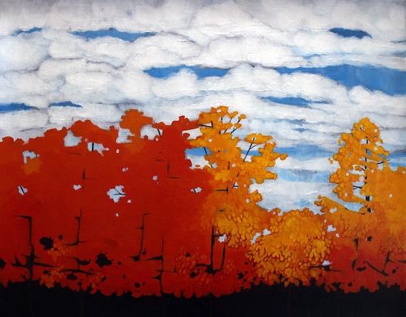 Autumn Landscape - Original Acrylic Painting