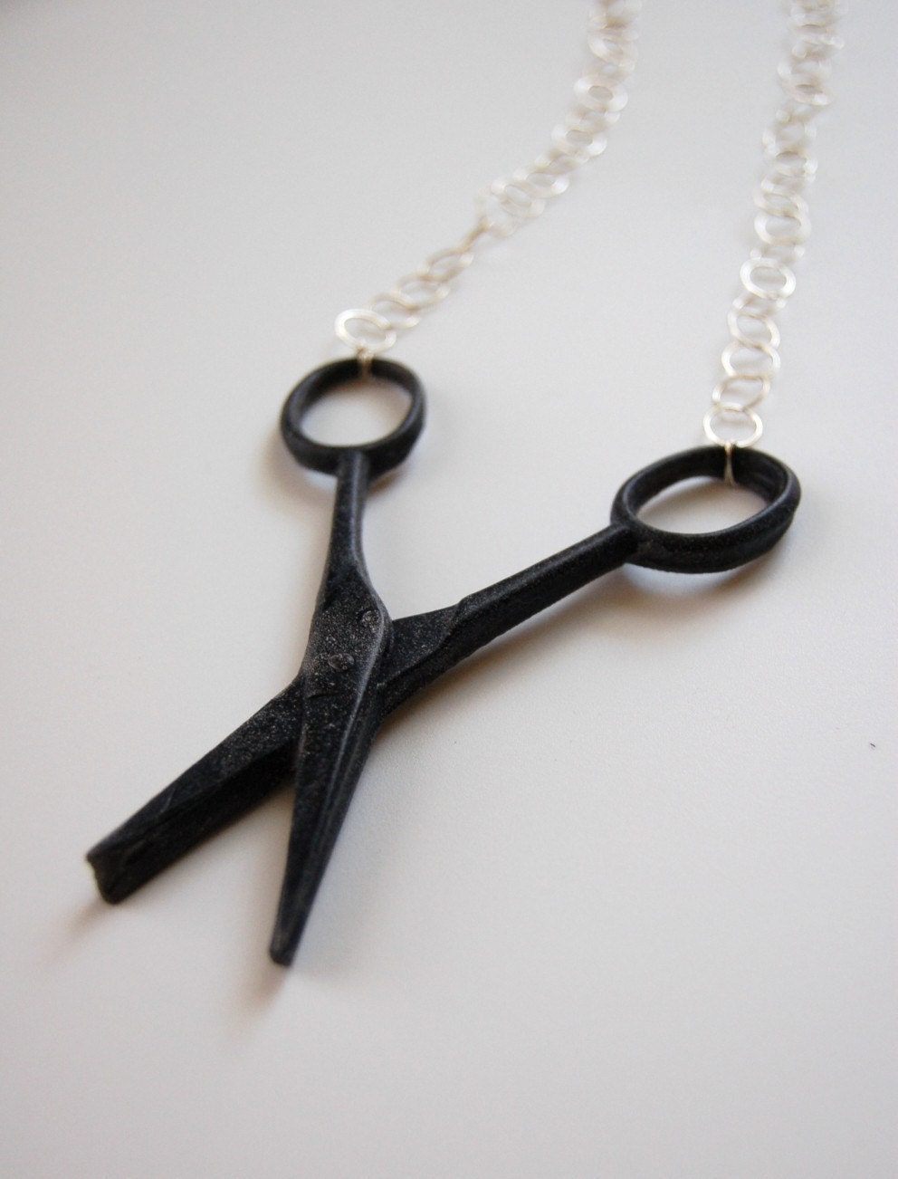 Resin Jewelry - Black Scissor Necklace
