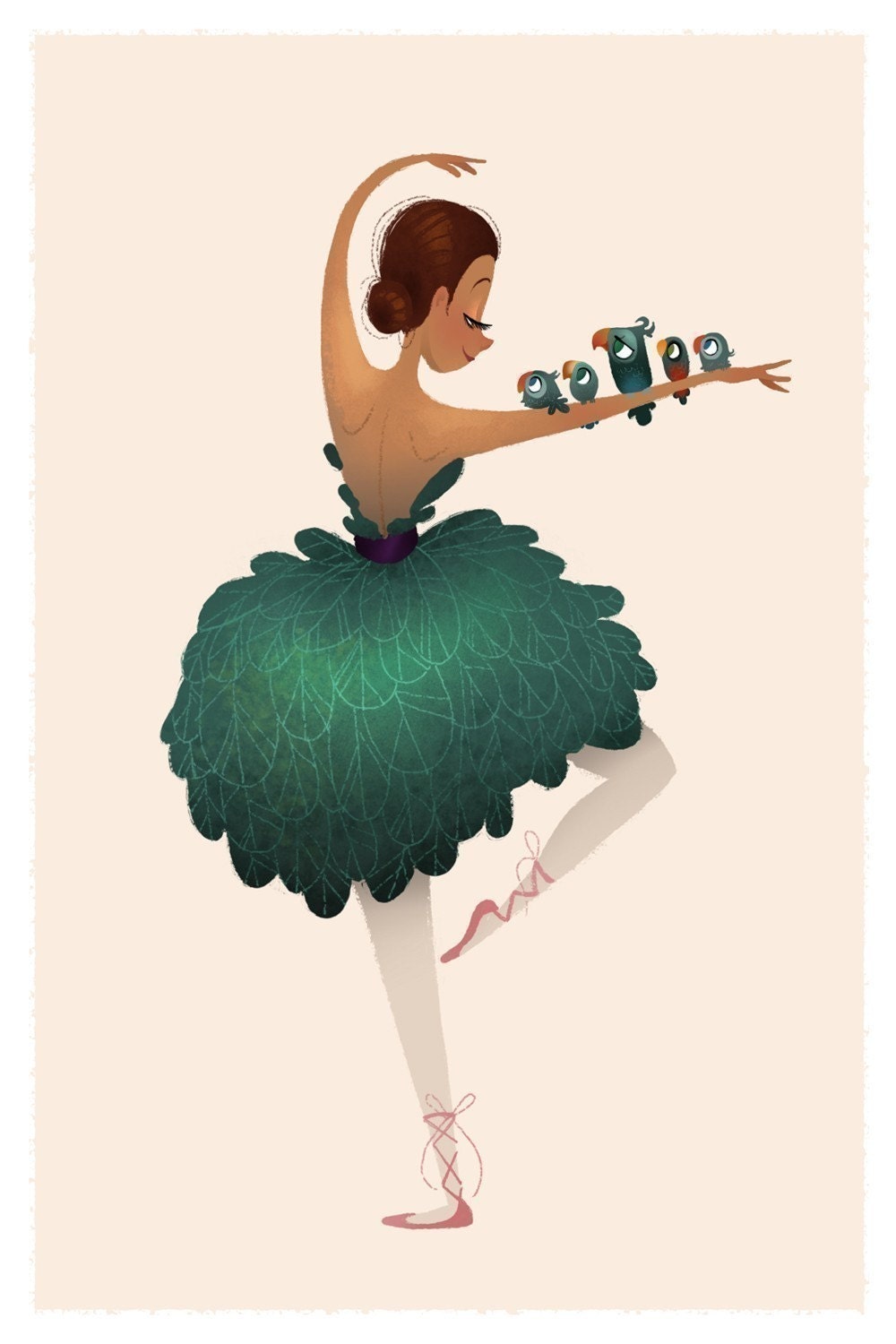 Birdie Ballerina Mini Print