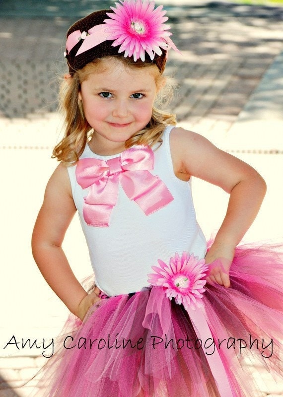 Chocolate Raspberry Swirl Tutu, Toddler size 2 to 5 years,  Gorgeous Birthday tutu and Photography prop