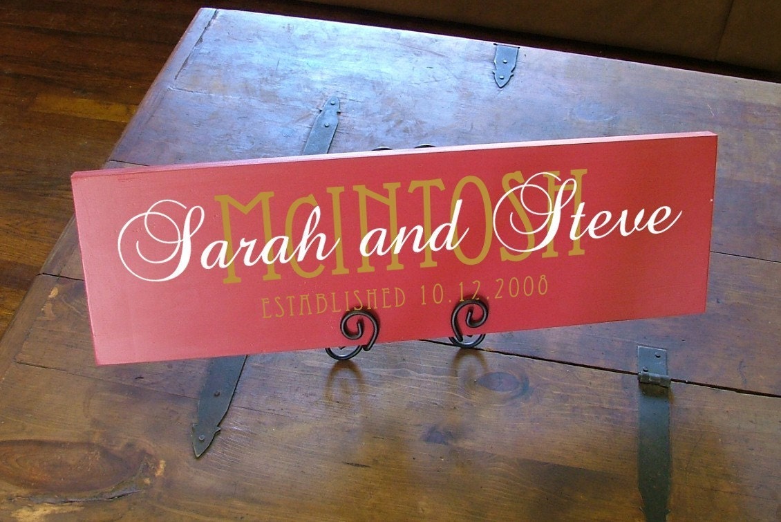 The Twosome - Custom Personalized Family Name Wood Sign