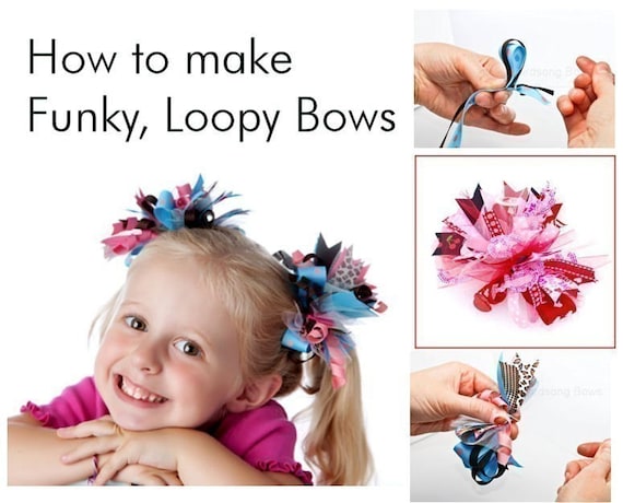 Christmas Sale Funky loopy bow instructions how to make PDF tutorial pageant toddlers girls