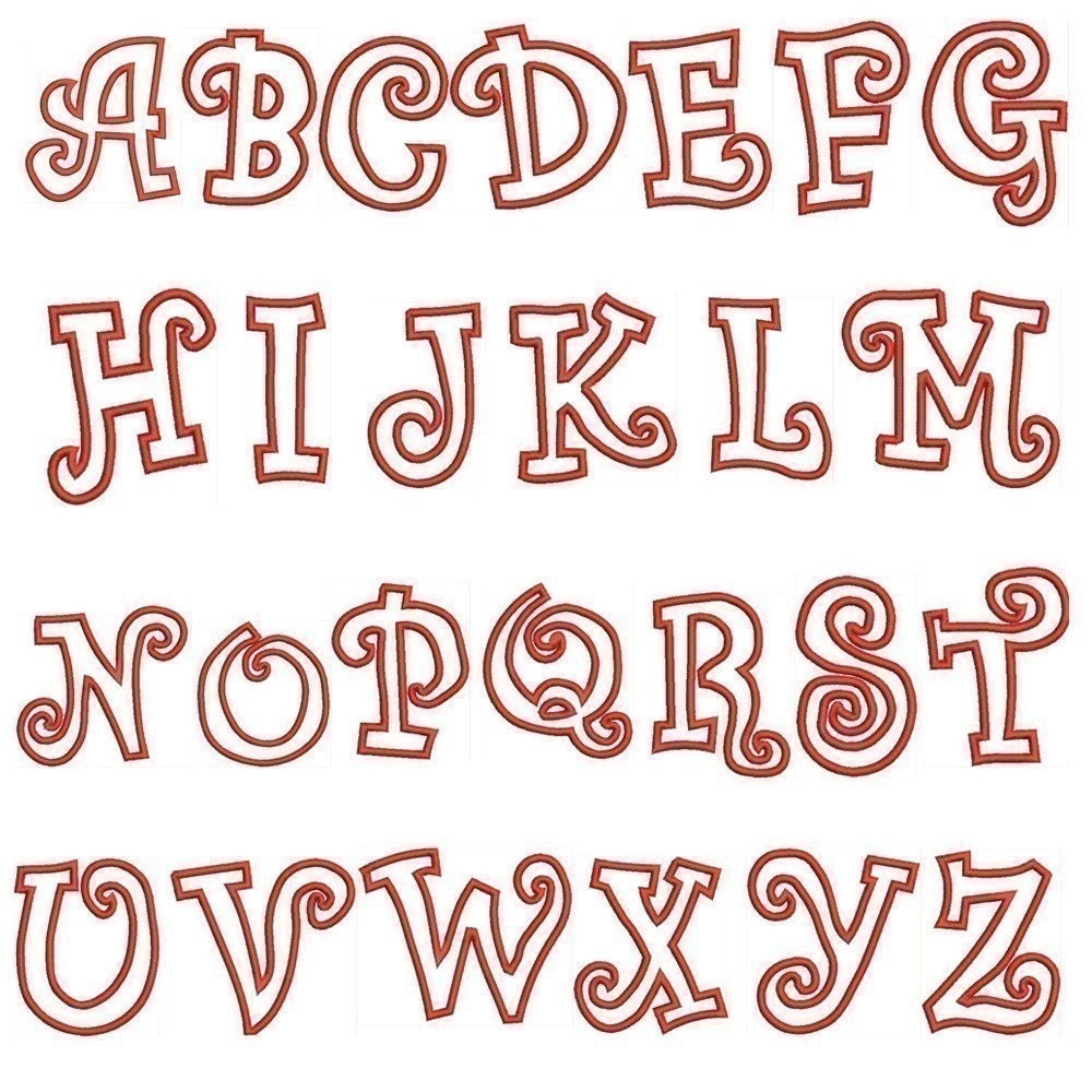 Machine Embroidery Designs Applique Alphabet Monogram 045 BUY 2 GET 1 FREE