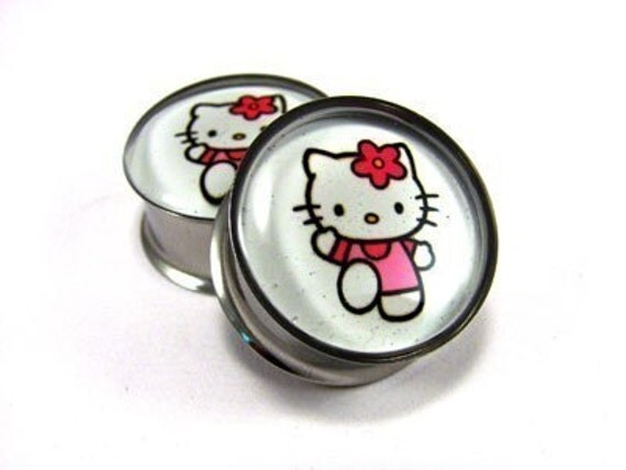 Hello Kitty Gauges. Hello Kitty Picture Plugs