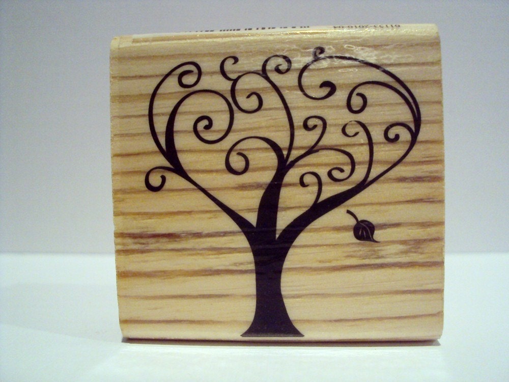 Autumn Tree of Thanks Wooden Mounted Rubber Stamping Block DIY cards embellishments scrapbooking and tags for Showers, Invitations, Greeting Cards, and Scrapbooking