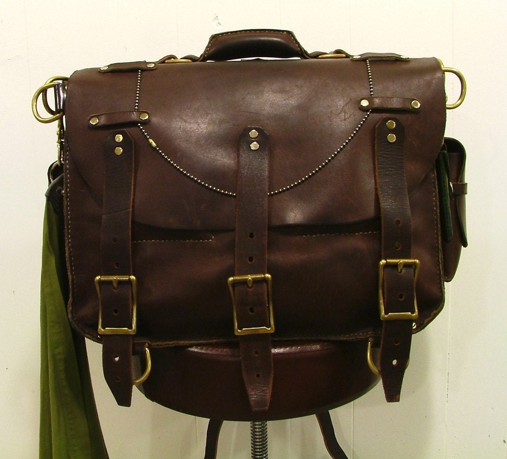 Antiqued Leather Briefcase