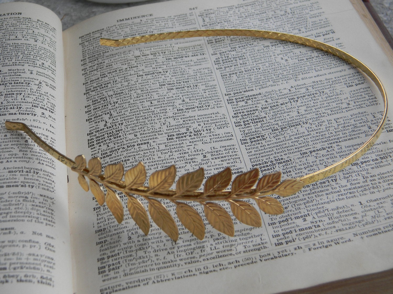 Victorian Inspired 22K gold plated headband