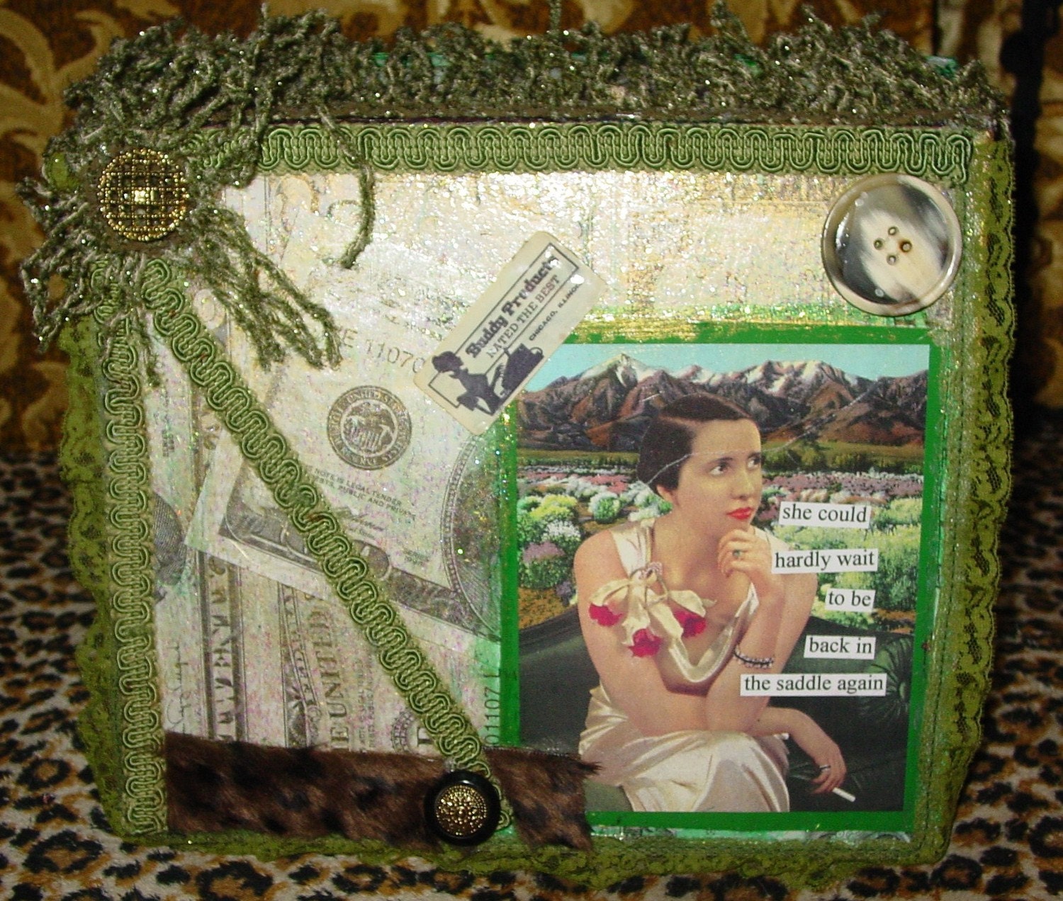 Artists crafter CASH box by recycled artist C. Reinke Made for artists who do shows