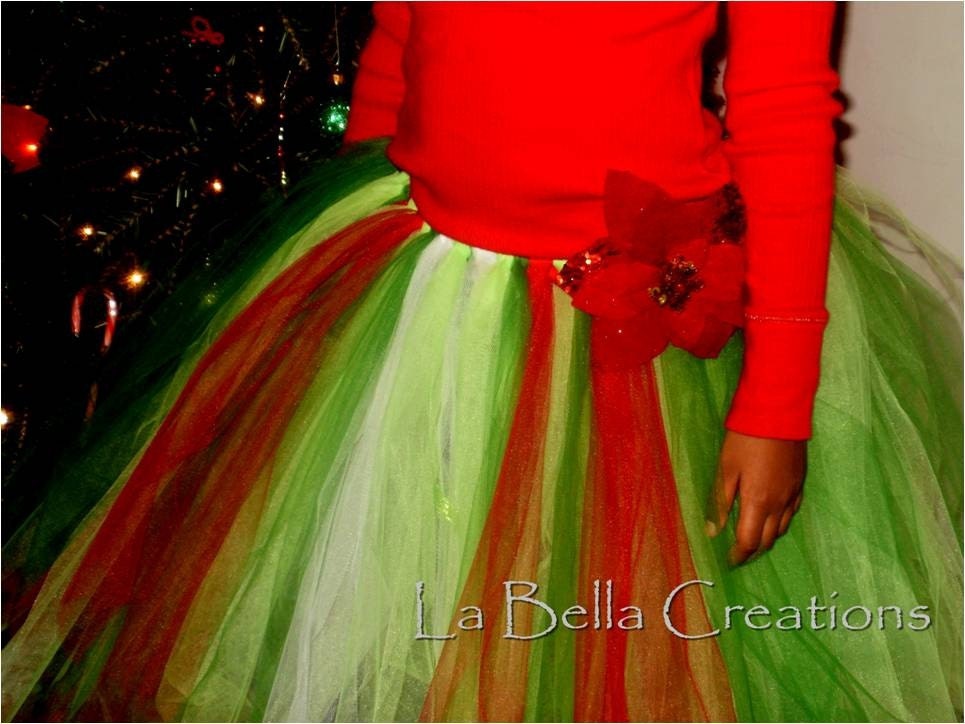 Think Christmas "Grinch" Inspired Long Tutu Skirt