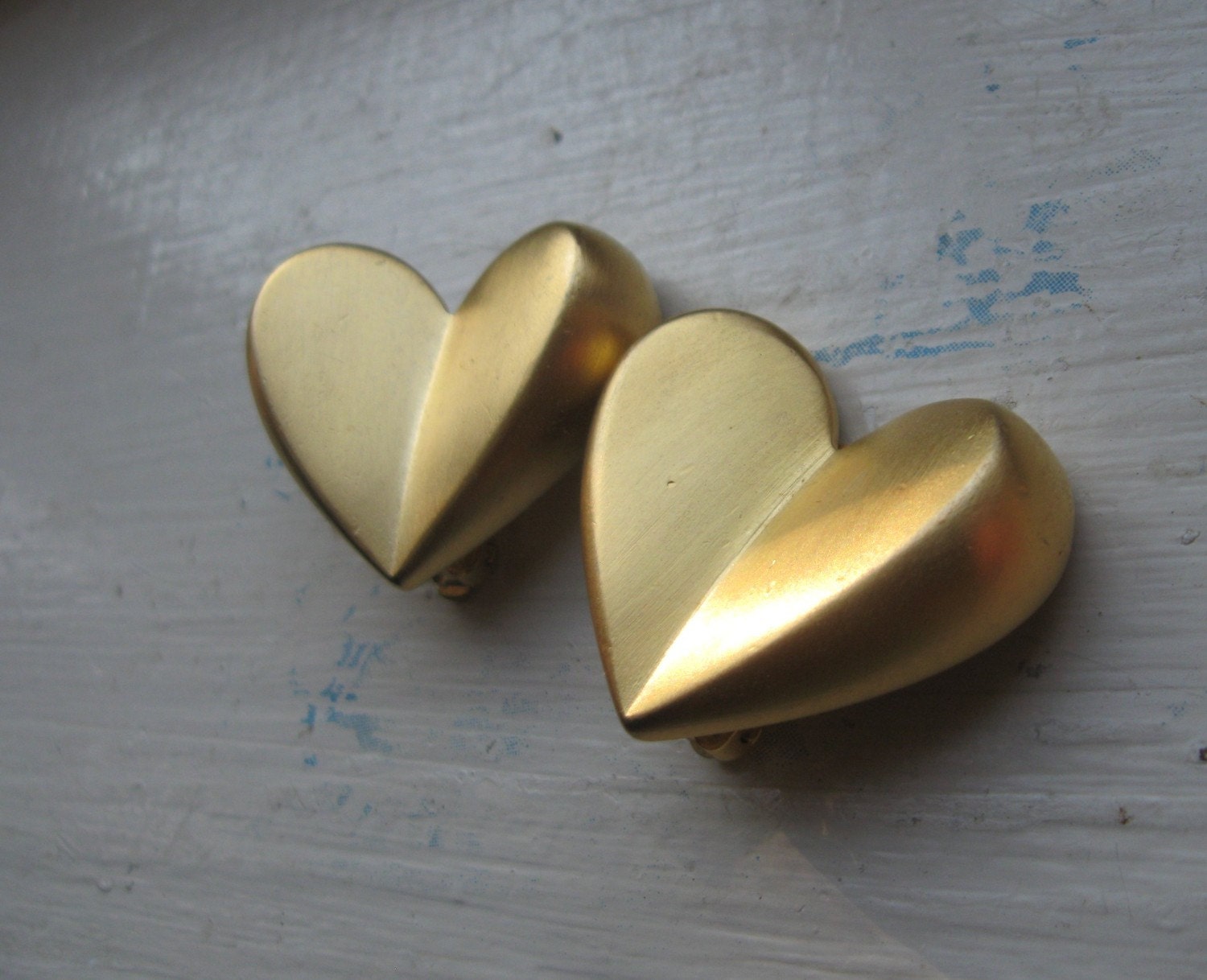 Vintage Givenchy Satin Heart Earrings
