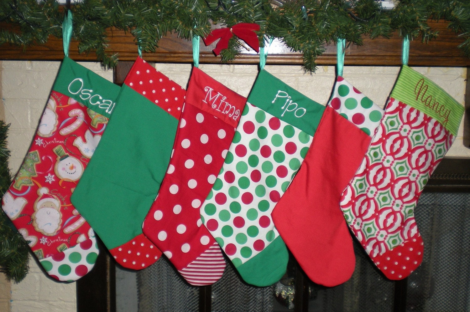 Custom Boutique Christmas Stocking YOU CHOSE Combination and Color Personalized