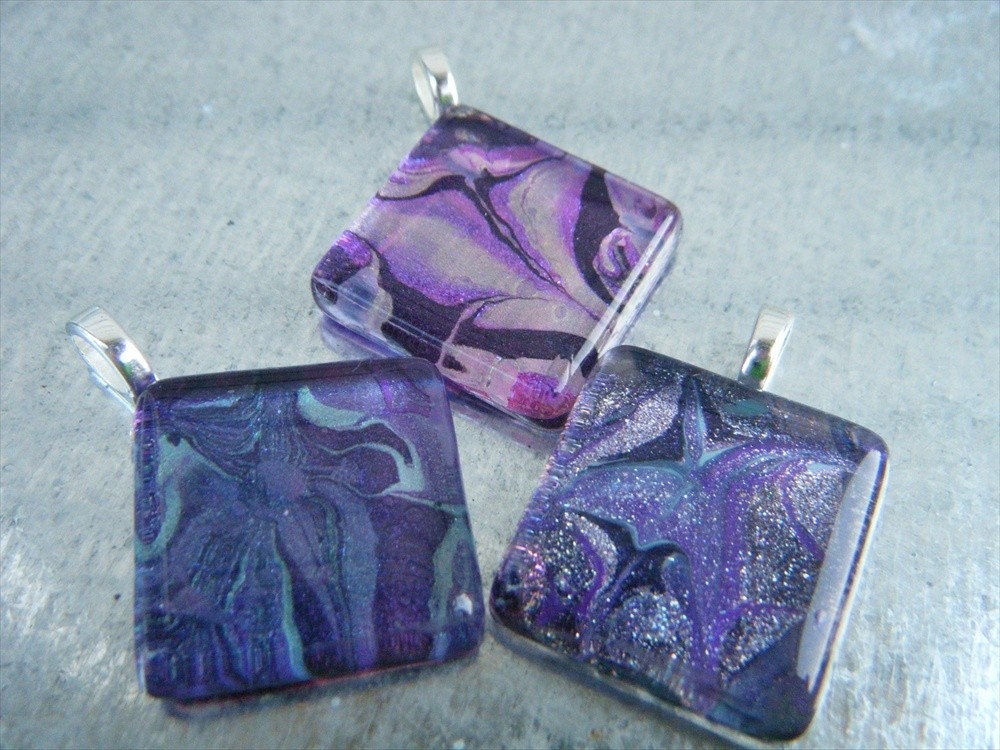 Purple Nail Polish Necklace