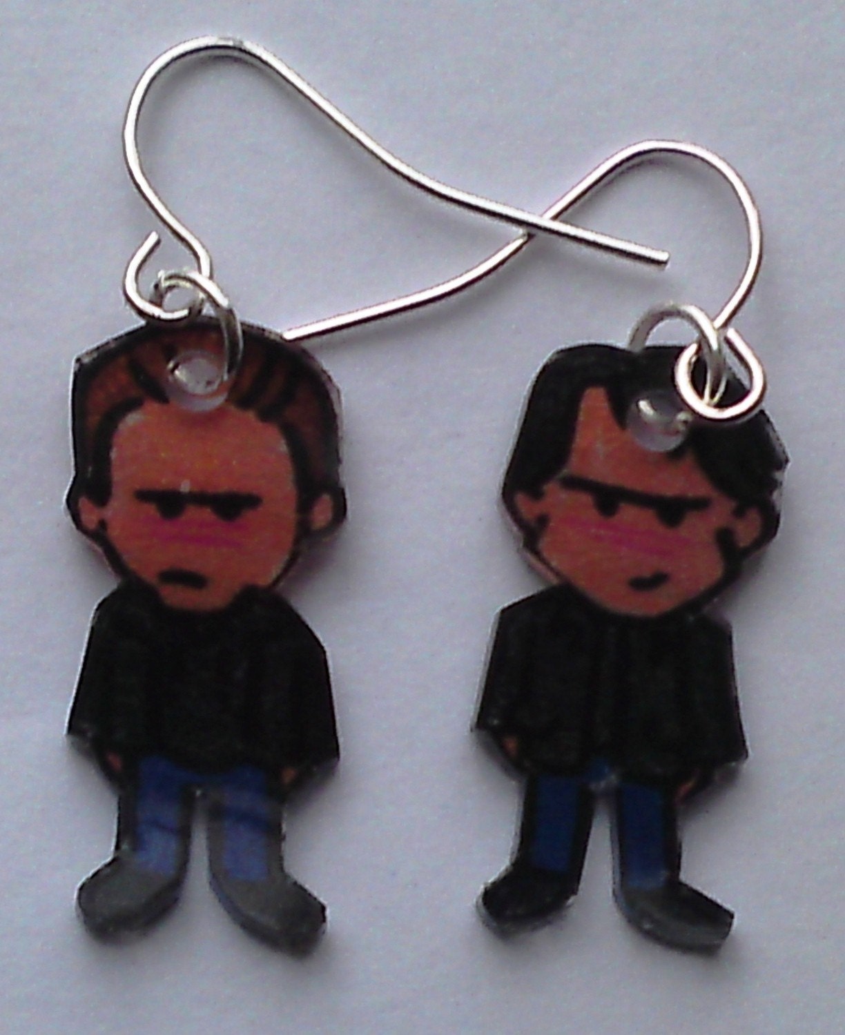 Kawaii Vampire Diaries Stefan and Damon earrings
