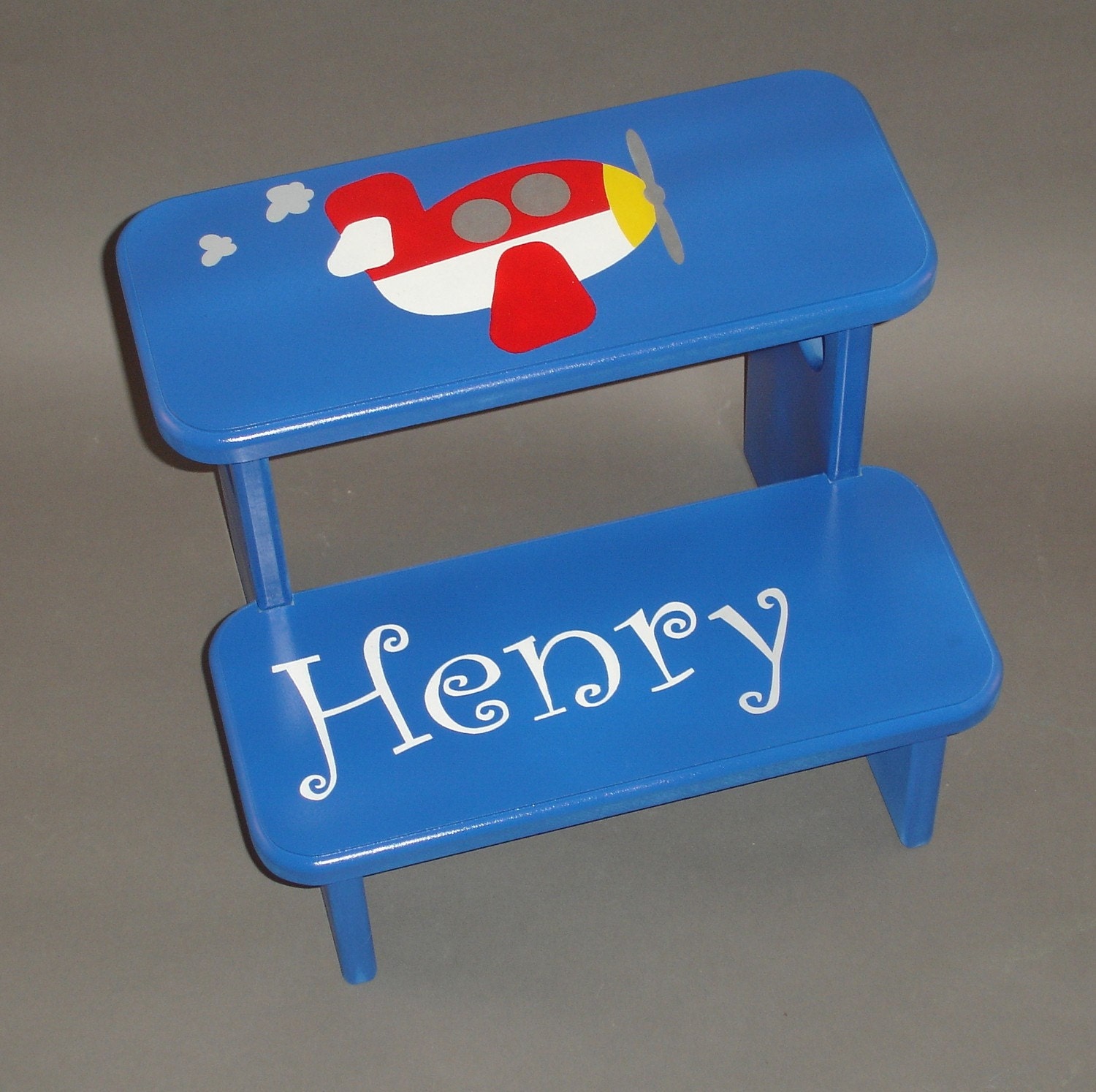 Airplane Step Stool in Blue