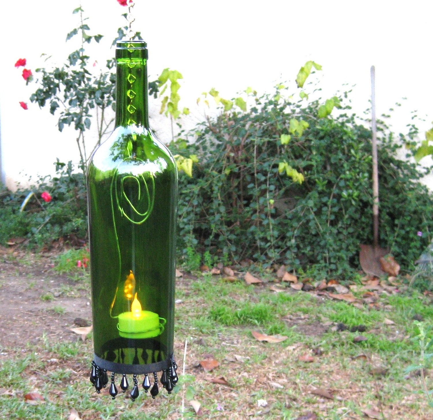 Tags wine bottle garden lantern candle wedding summer outdoors