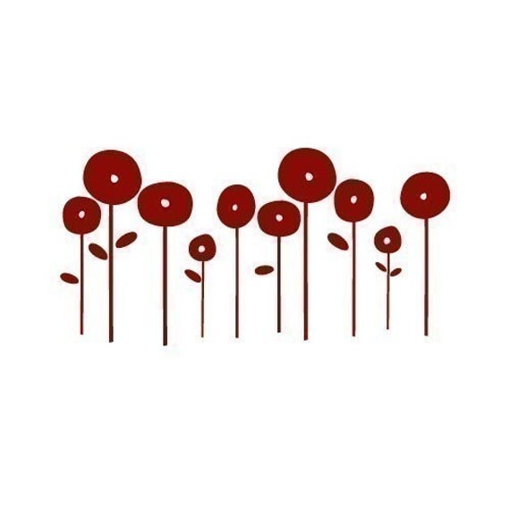 BIG Poppies Decal