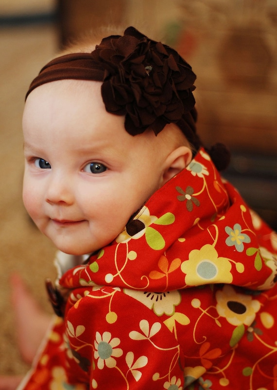 Soft Stretchy Jeweled Flower Headband Baby to Preteen