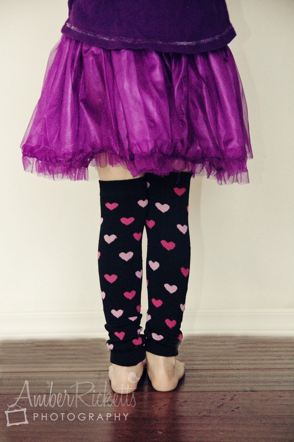 Crawler Covers Baby Toddler Leg Warmers--Black with Dark Pink and Light Pink Hearts--Always Ships Within 24 Hours OR LESS