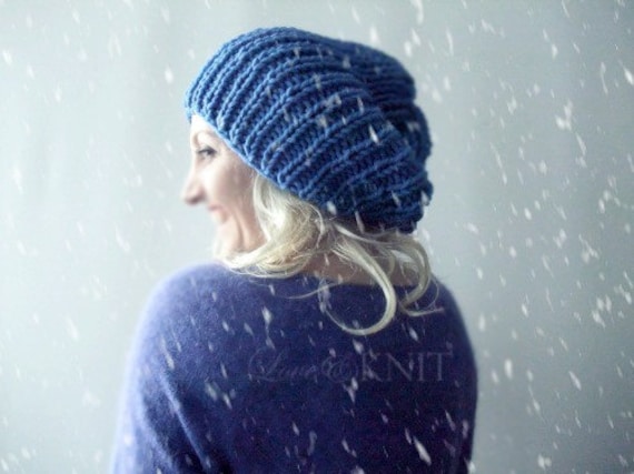 Blue Slouchy Hat