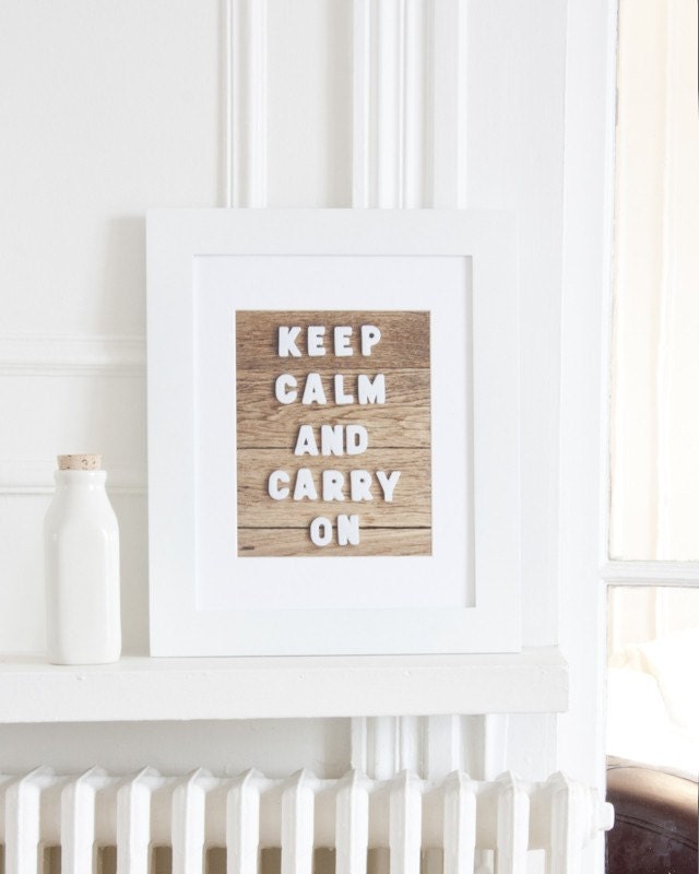 Keep Calm and Carry On (wood floor) - 8 x 10 - Fine Art Photography
