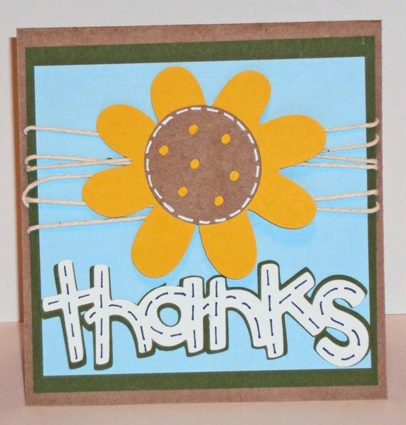 Sunflower Thanks Card