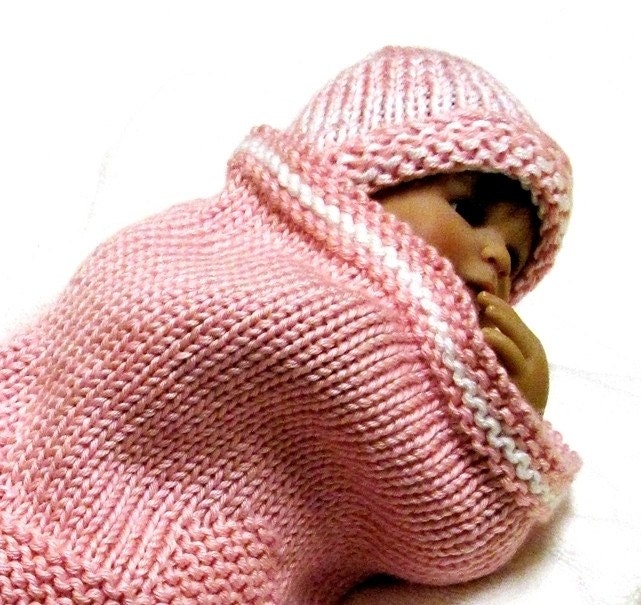 Sale 10 Off - Hand Knit Little Girls Cocoon with Beanie - Cocoon features a RUBBER DUCK DESIGN