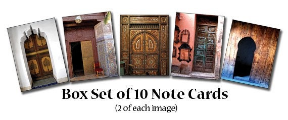 Box of 10 Photo Note Cards (5 images per box, envelopes included) from the Fresh Prints Collection "Doors" by Daphne Maxwell Reid ("Aunt Viv" on The Fresh