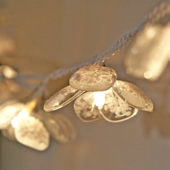 Glass Fairy Lights - with white glass dust, large