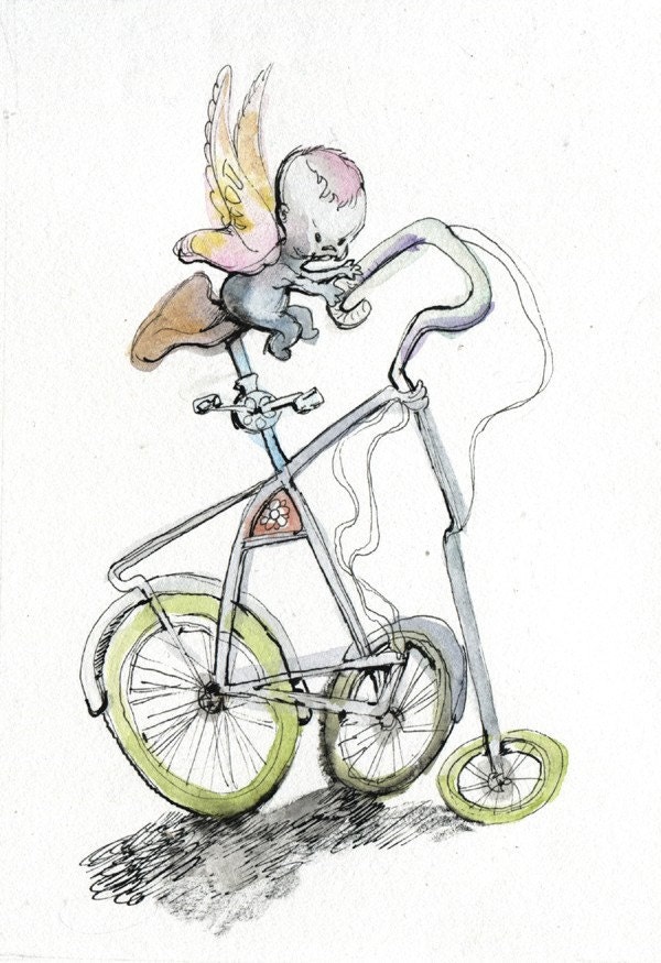 fairy bike painting