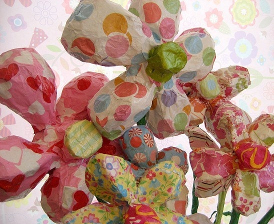 Paper Mache Flowers Made to Order - Size Large