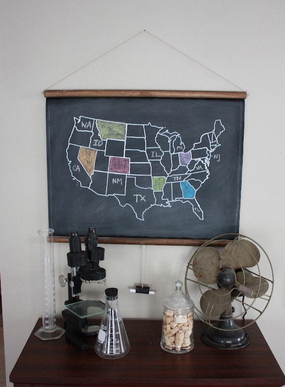 Chalkboard United States Map