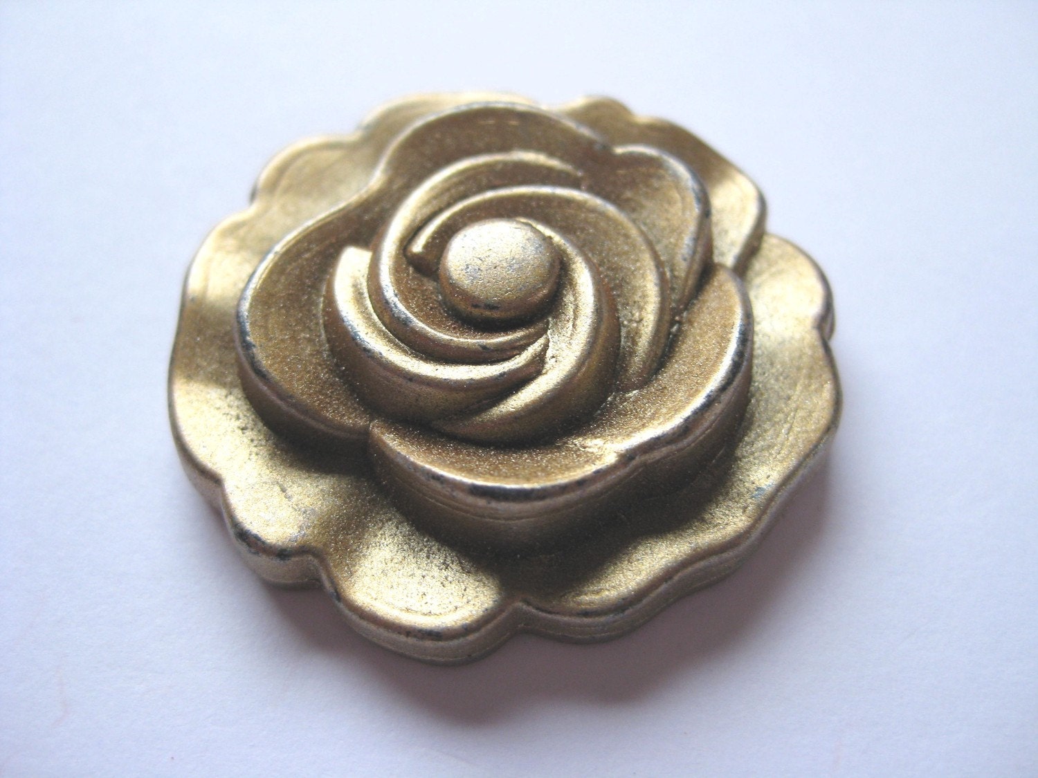 5pcs Gold Large Metallic Rose Beads (35mm) Assorted Colours- UK Seller
