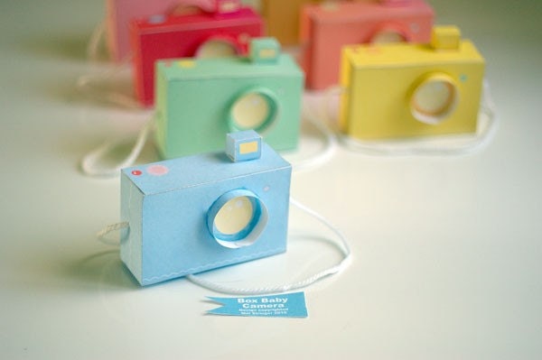 SPECIAL - Baby Box Cameras - includes all 7 colours - Printable PDF paper craft project