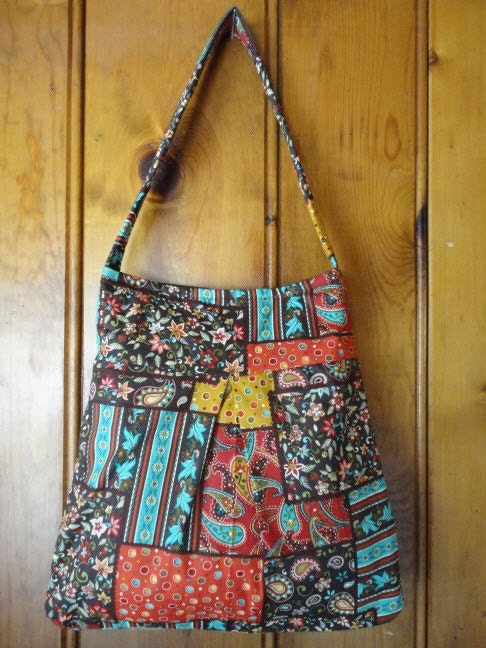 Patchwork Pleated Shoulderbag/Tote/Purse