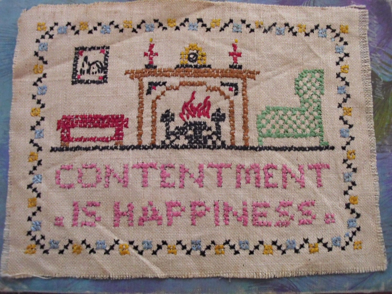 Lovely Vintage  Embroidery Sampler