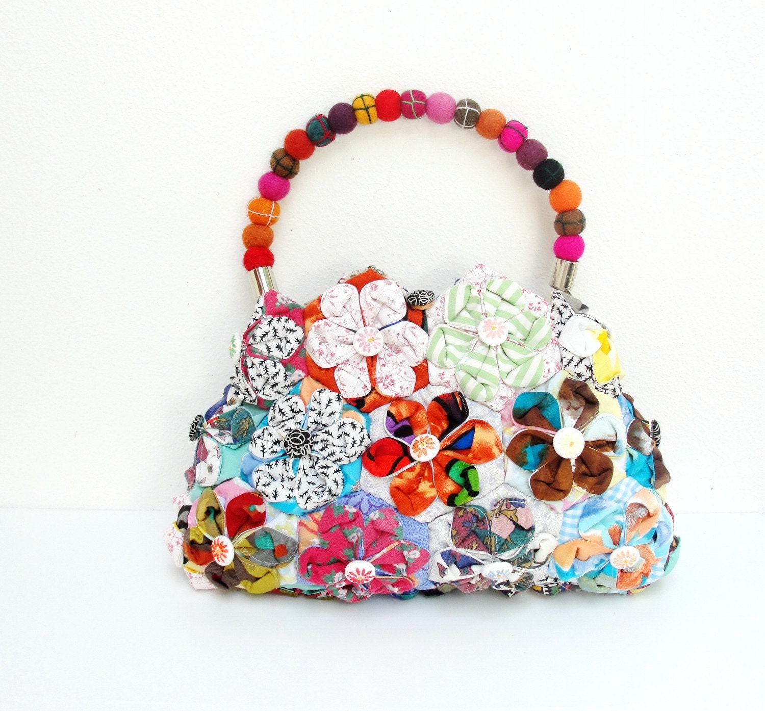Orinuno Bag - Handfolded and Sewn Flowers