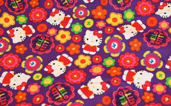 hello kitty fabric by the yard. Hello Kitty Fabric 1/2 Yard. From tjennsphoto