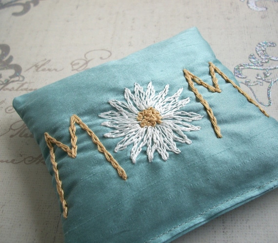 Dolce Dreams Hand Embroidered Dupioni Silk Lavender Sachets