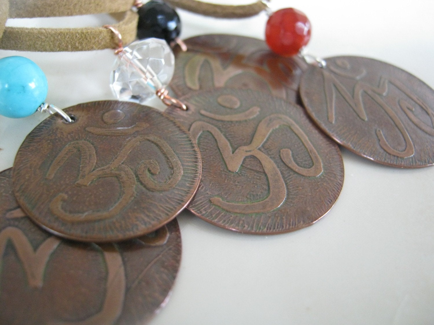 OM and reclaimed copper necklace