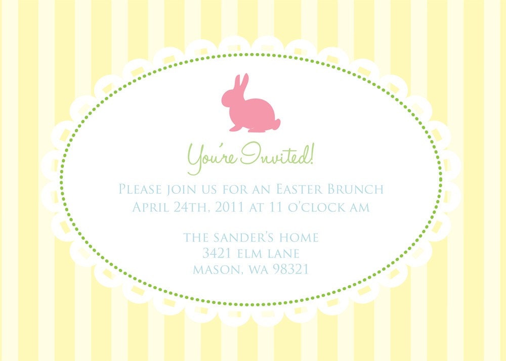 Easter Brunch Collection - PRINTABLE INVITATION by Itsy Belle