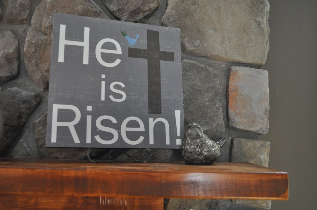 APRIL Print Of The Month He Is Risen- 12x12 CAFE MOUNT