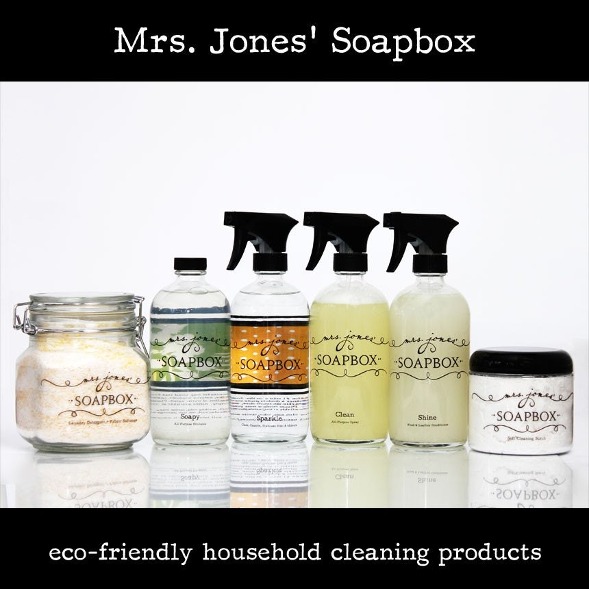 Eco-Friendly Household Cleaning Kit and Laundry Detergent