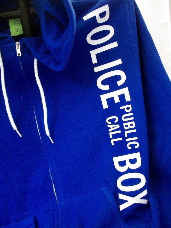 Police Box Hoodie Cobalt Blue